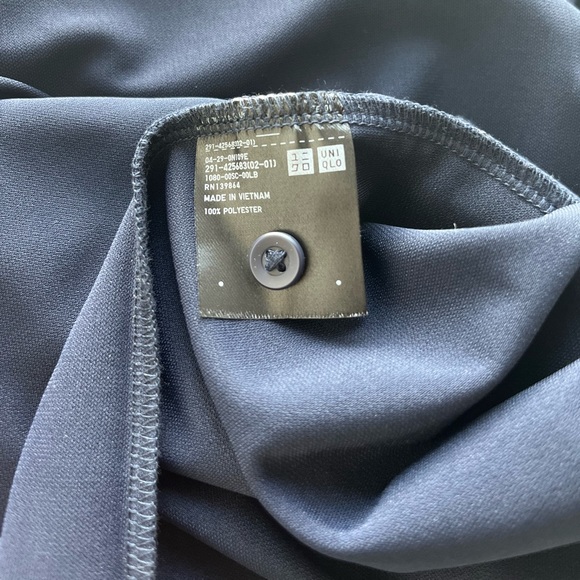 UNIQLO CREPE JERSEY LONG SLEEVE MIDI DRESS - Picture 6 of 7